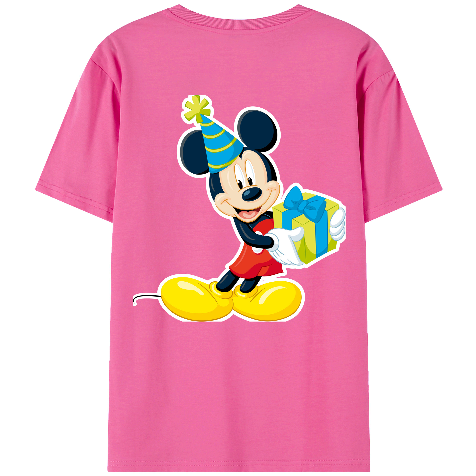 （画像用） ミッキーマウス Mickey Mouse レディース半袖Tシャツ(バックプリント)